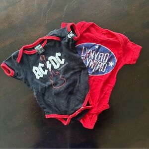 Sourpuss and Live Nation Pair of Infant Concert Onesies, Size 3-6 months